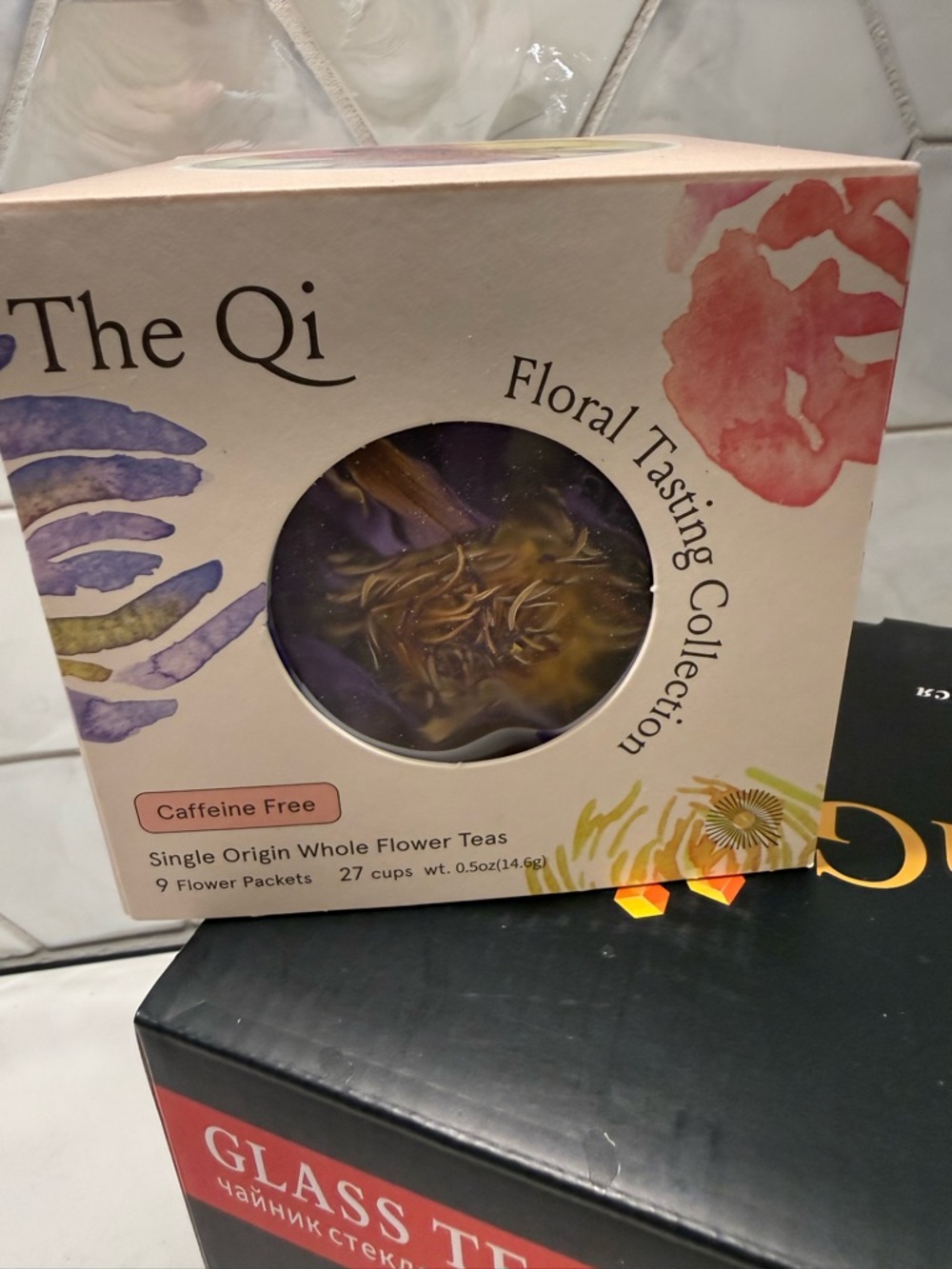 The Qi Flower Floral Tea And Glass Teapot Set Brand New Great Mothers Day Gift! - Picture 3 of 10
